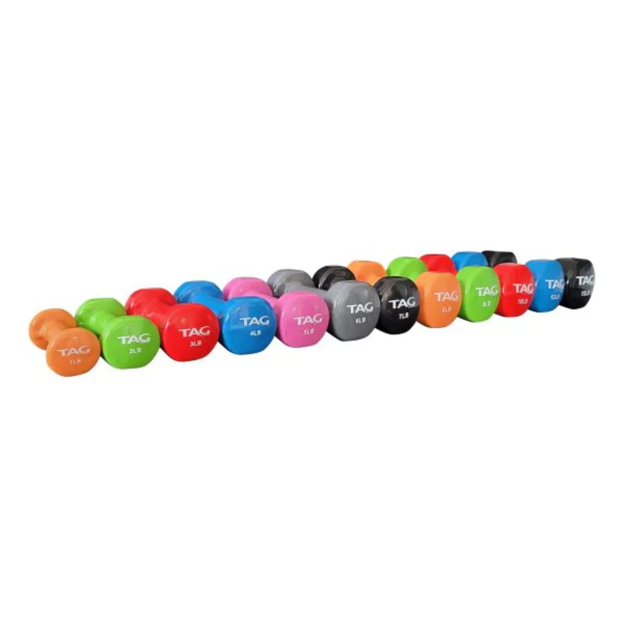 TAG Fitness Beauty Bell Vinyl-Coated Dumbbell Set