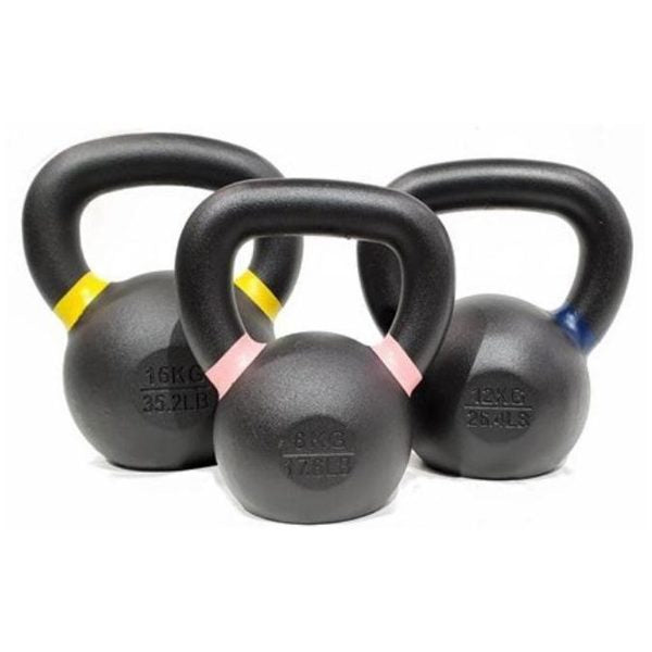 Powder Coated Cast Iron Kettlebell Set