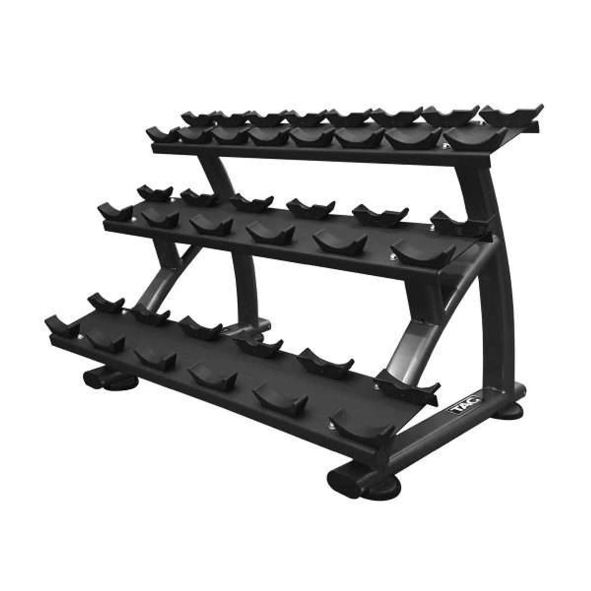 TAG Fitness (5-50 lb) Urethane Dumbbells & Rack