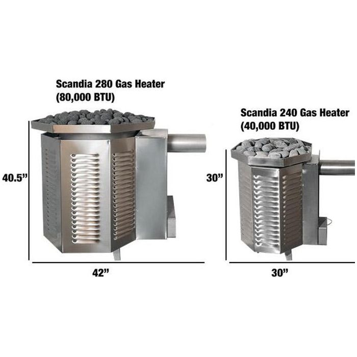 Scandia 40K BTU Gas Sauna Heater - Natural Gas or Propane